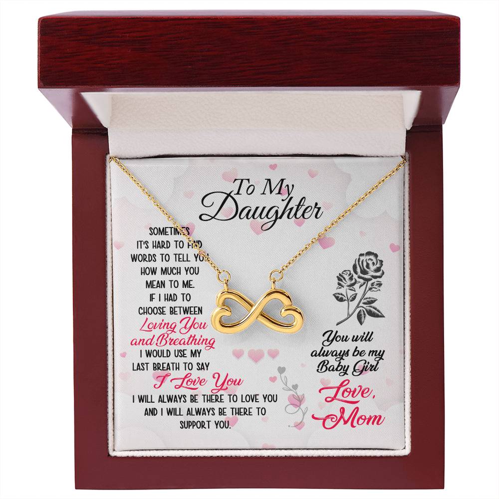 To My Daughter | My Baby Girl | Infinity Necklace