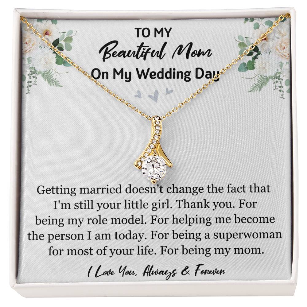 To My Beautiful Mom On My Wedding Day | Sparkling Radiance Necklace