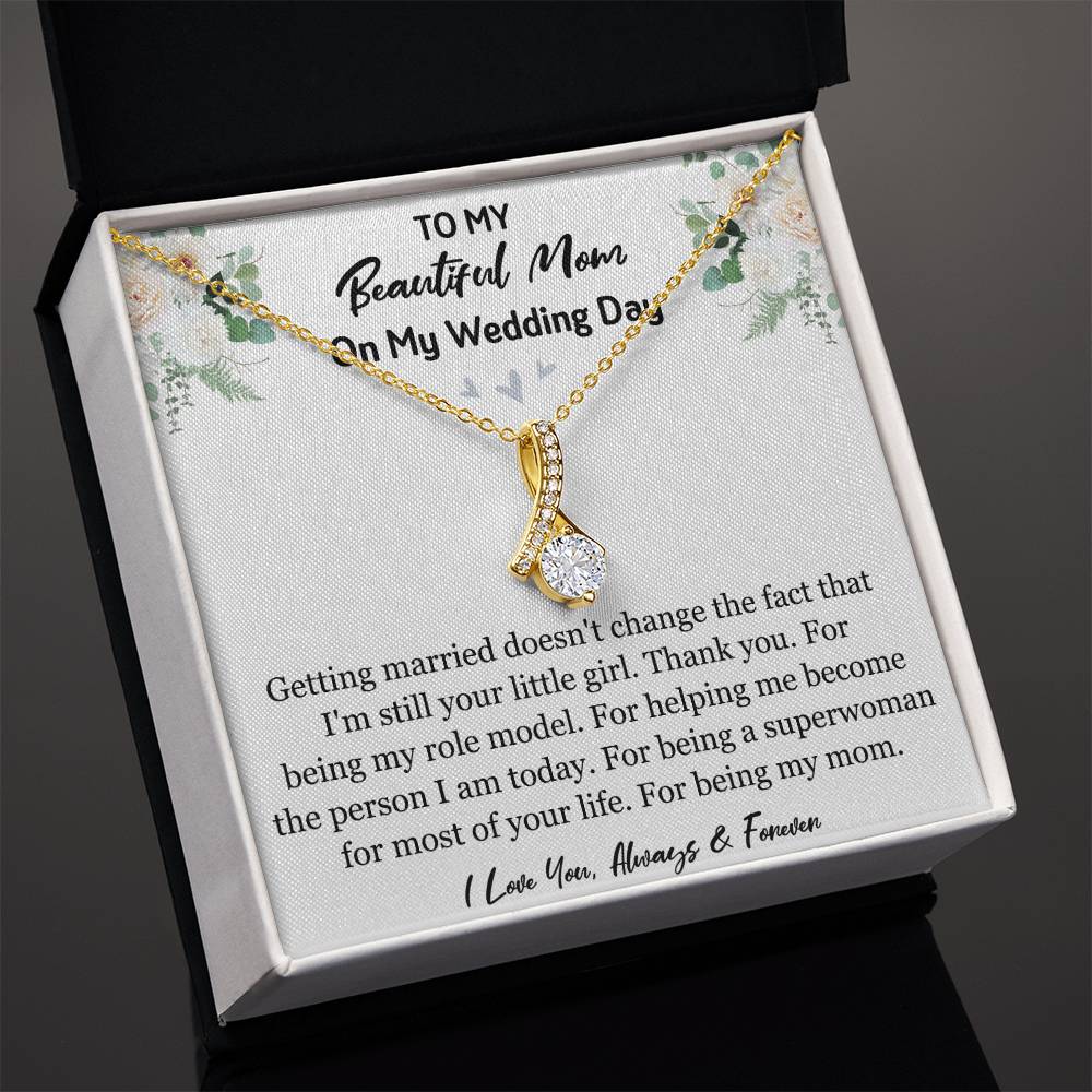 To My Beautiful Mom On My Wedding Day | Sparkling Radiance Necklace