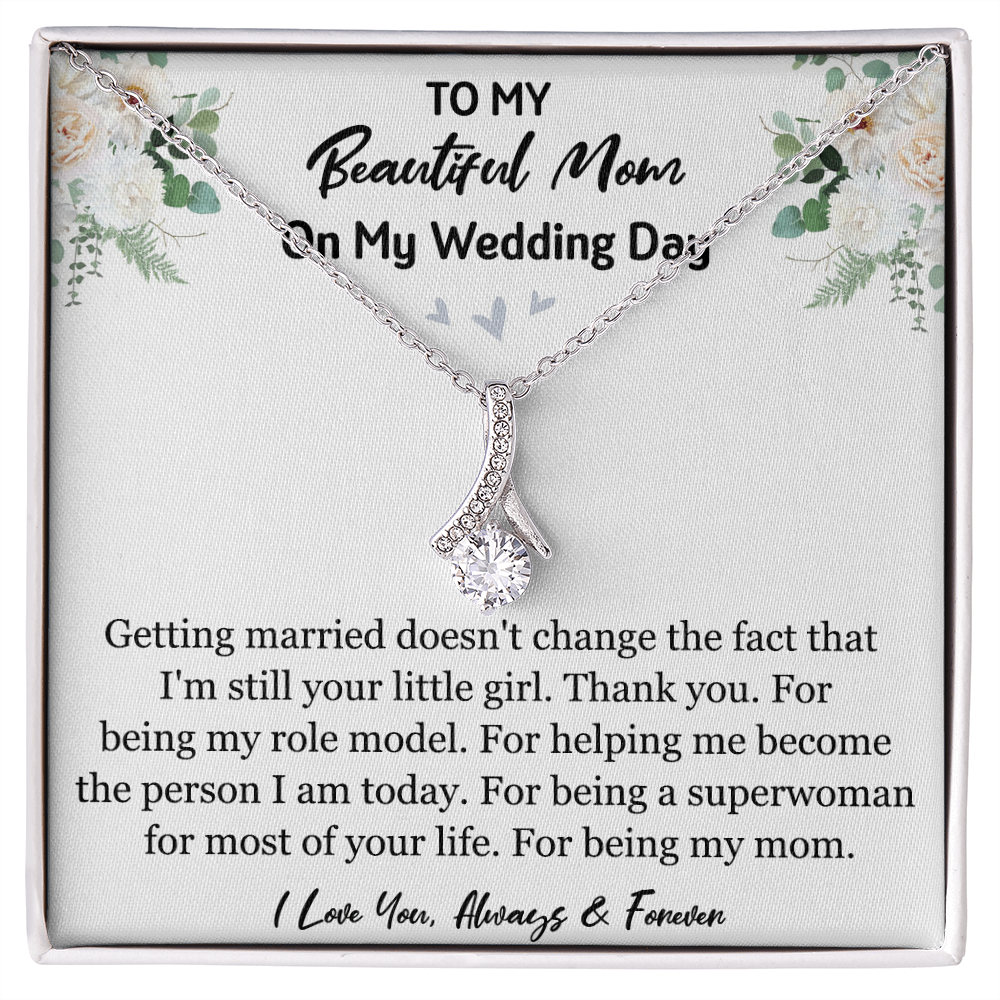 To My Beautiful Mom On My Wedding Day | Sparkling Radiance Necklace