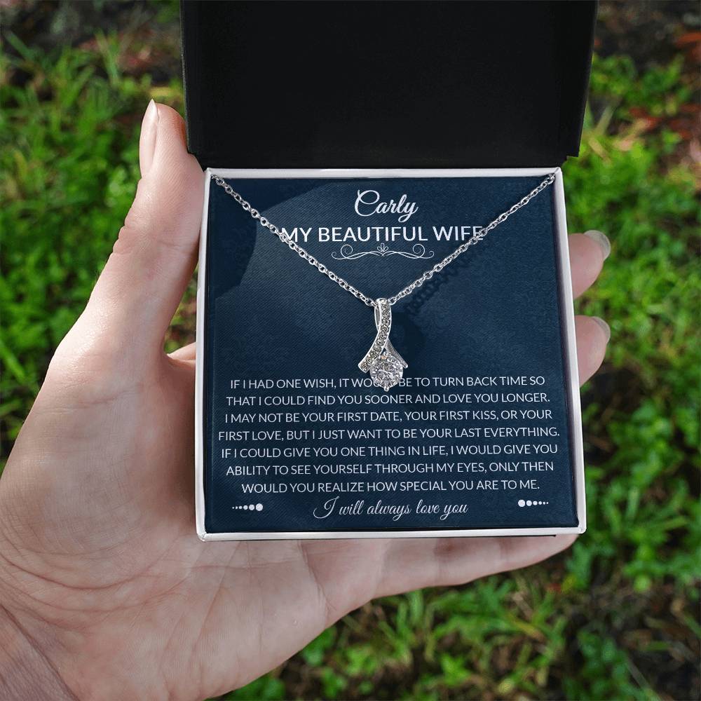 To My Beautiful Wife - How Special You Are - Sparkling Radiance Necklace New