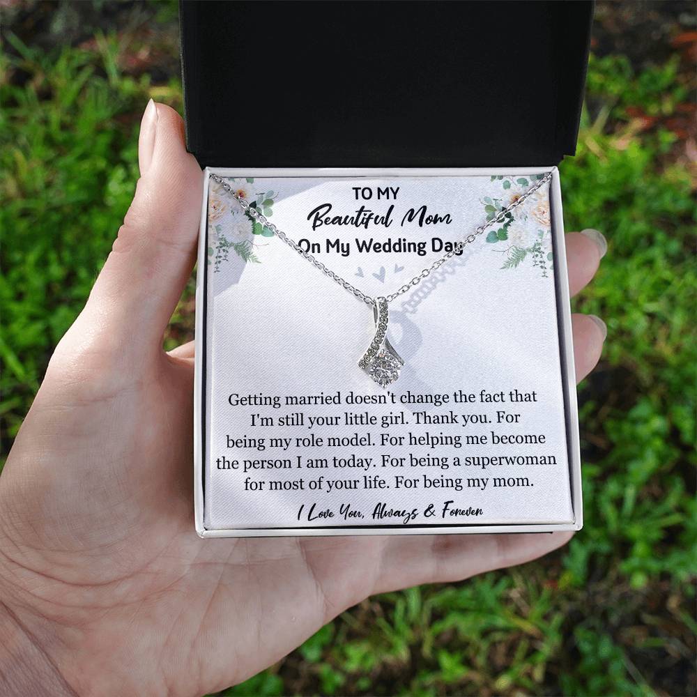To My Beautiful Mom On My Wedding Day | Sparkling Radiance Necklace