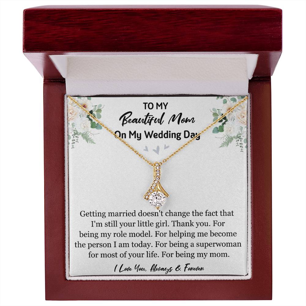 To My Beautiful Mom On My Wedding Day | Sparkling Radiance Necklace