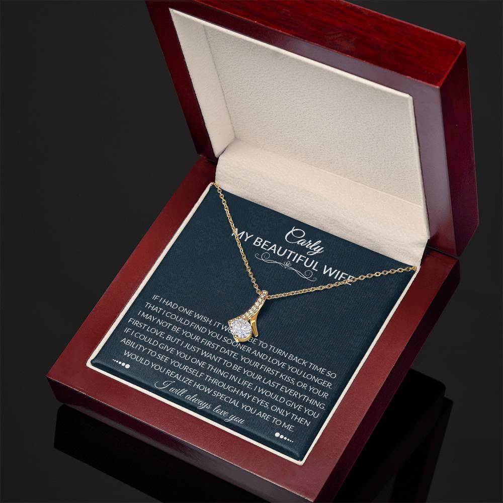 To My Beautiful Wife - How Special You Are - Sparkling Radiance Necklace New