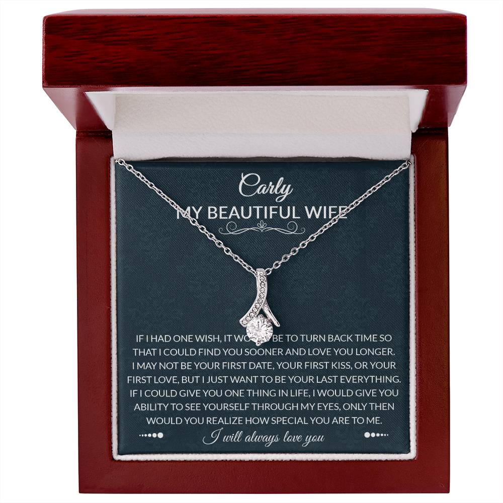 To My Beautiful Wife - How Special You Are - Sparkling Radiance Necklace New