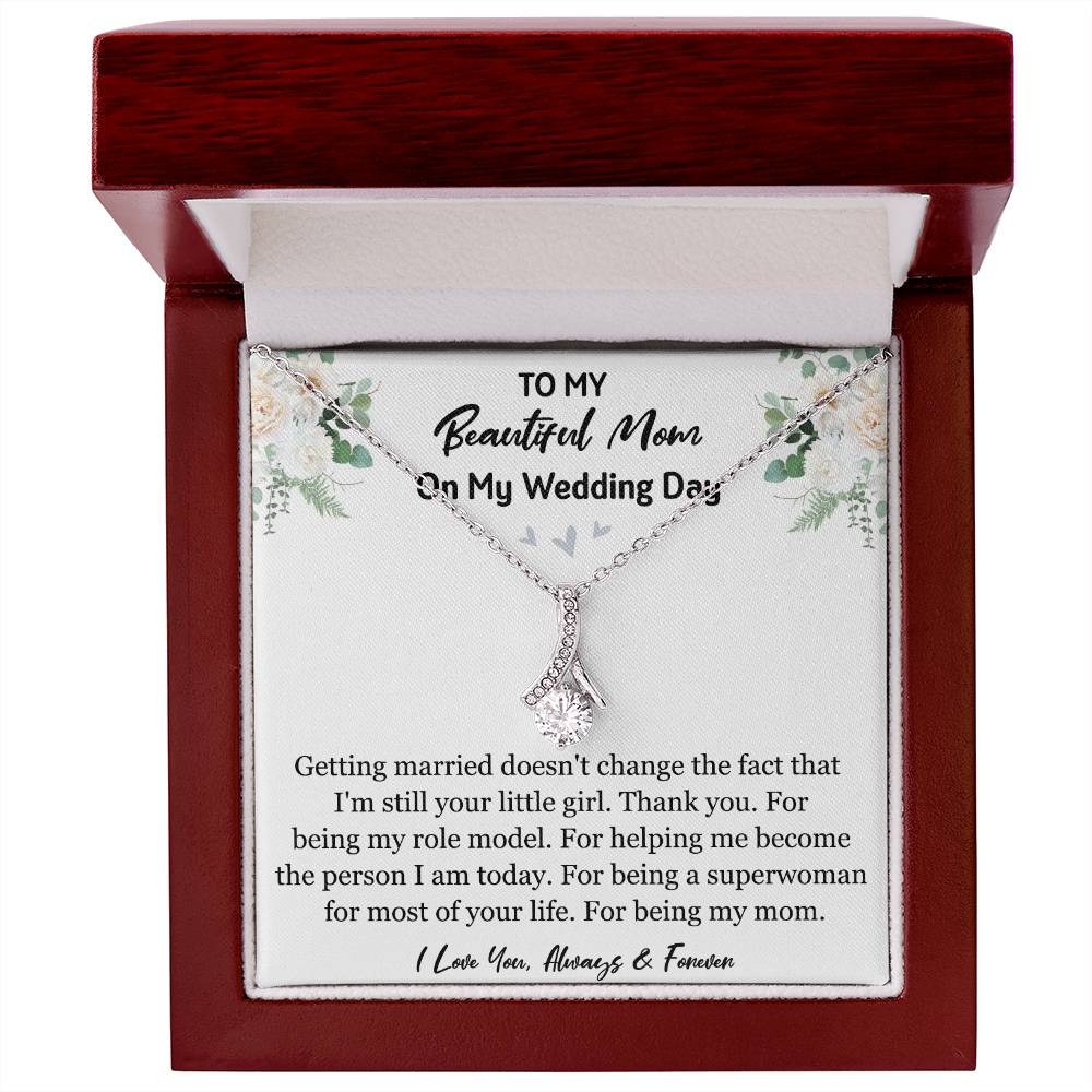 To My Beautiful Mom On My Wedding Day | Sparkling Radiance Necklace