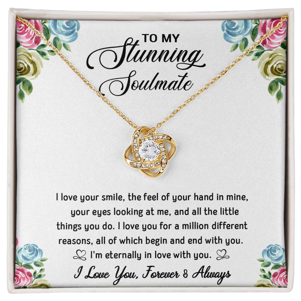 To My Stunning Soulmate | Eternally In Love | Love Knot Necklace