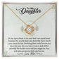 To My Daughter | Always My Little Girl | Love Knot Necklace