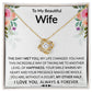 To My Beautiful Wife | My Other Half | Love Knot Necklace