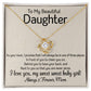 To My Daughter | One Of Three Places | Love Knot Necklace
