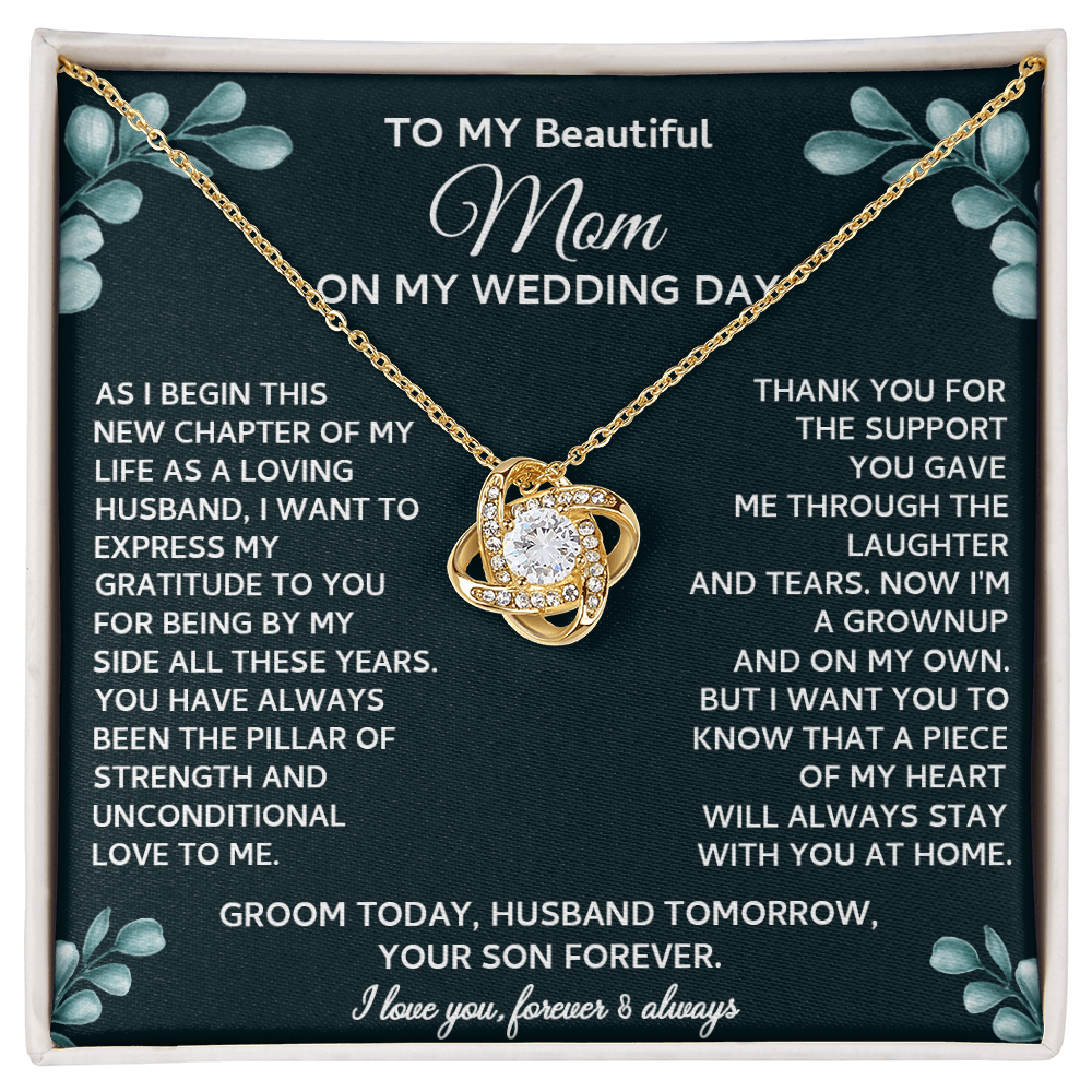 From Son To Mom On Wedding Day | Love Knot Necklace