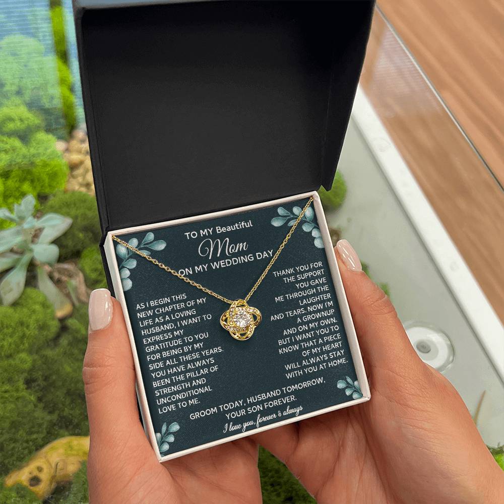 From Son To Mom On Wedding Day | Love Knot Necklace