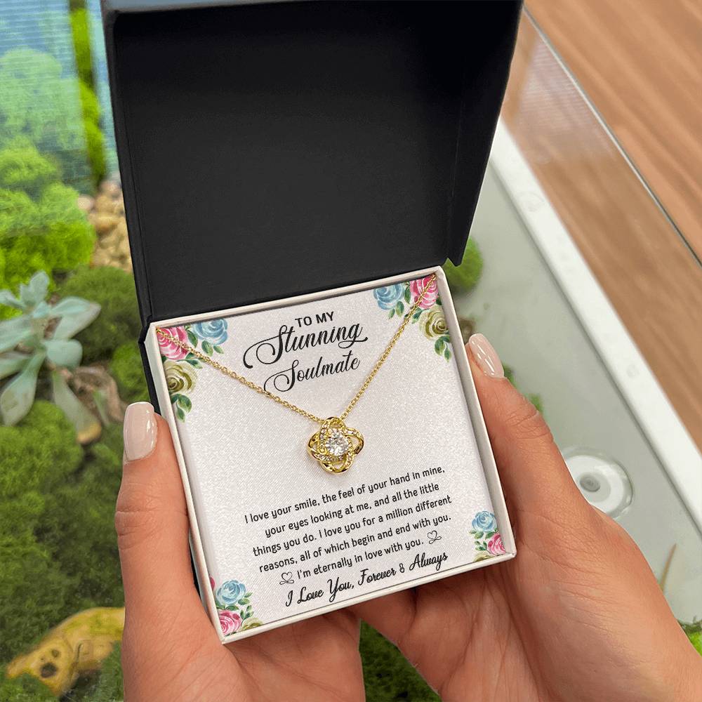 To My Stunning Soulmate | Eternally In Love | Love Knot Necklace