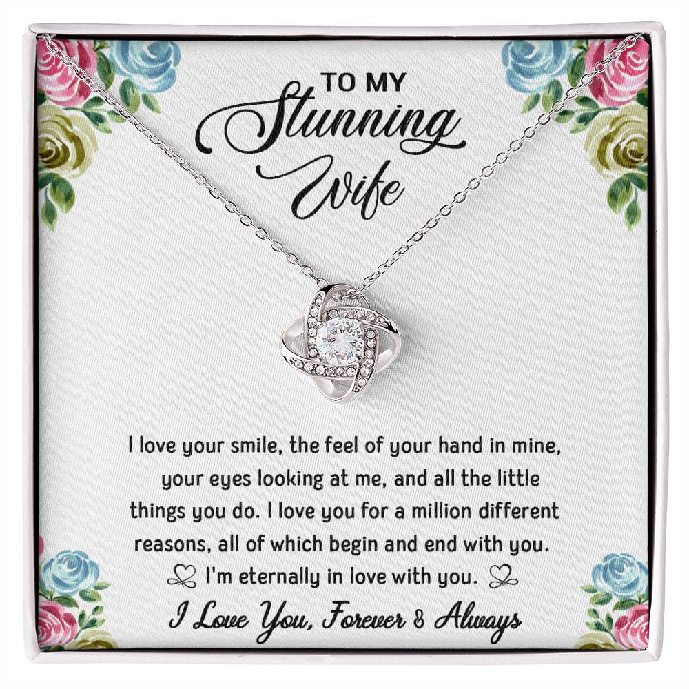 To My Stunning Wife | Eternally In Love | Love Knot Necklace