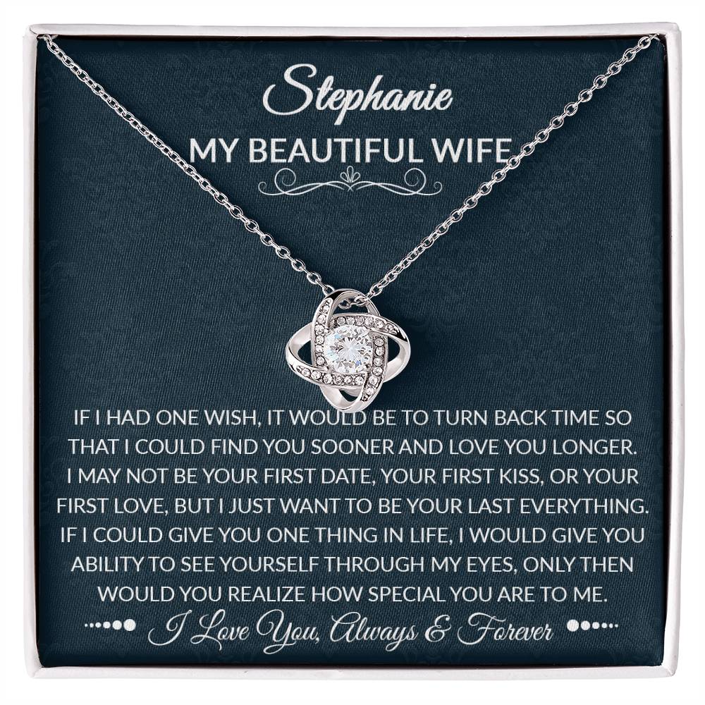 To My Beautiful Wife | How Special You Are | Love Knot Necklace