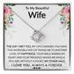 To My Beautiful Wife | My Other Half | Love Knot Necklace