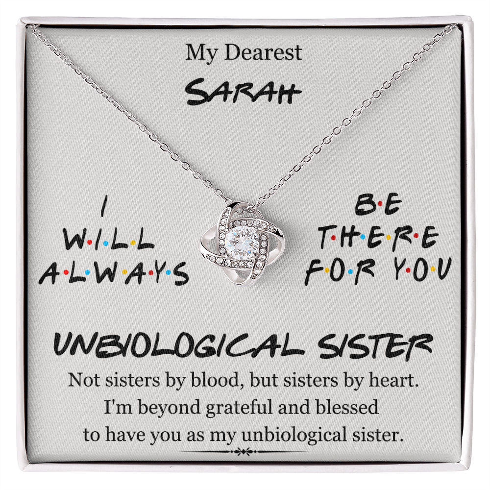 My Dearest Unbiological Sister | Love Knot Necklace