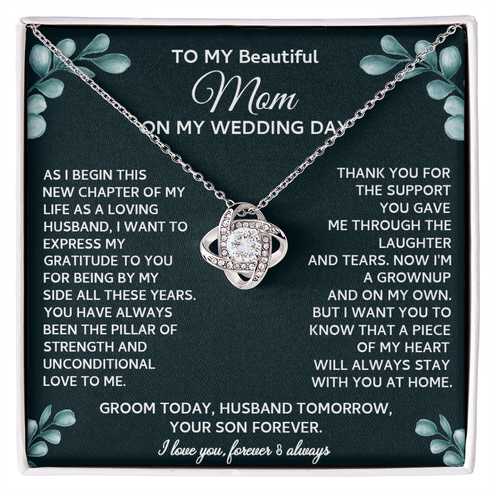 From Son To Mom On Wedding Day | Love Knot Necklace