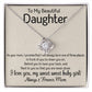 To My Daughter | One Of Three Places | Love Knot Necklace