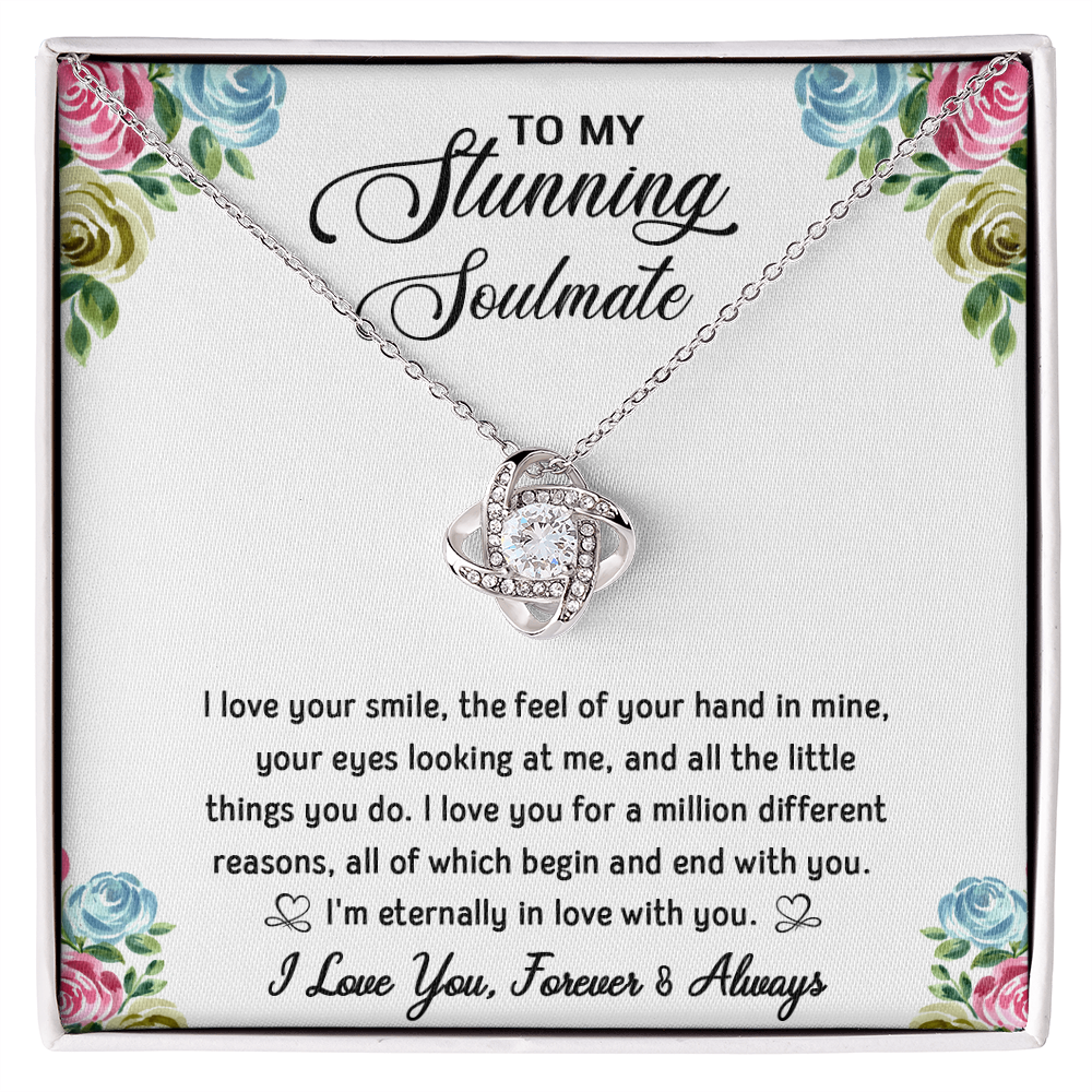To My Stunning Soulmate | Eternally In Love | Love Knot Necklace
