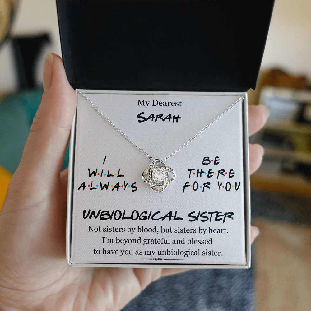My Dearest Unbiological Sister | Love Knot Necklace