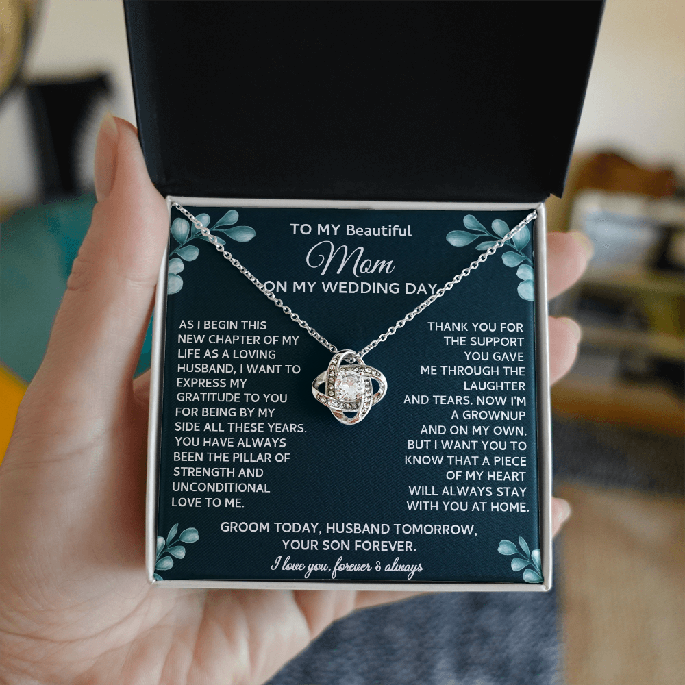 From Son To Mom On Wedding Day | Love Knot Necklace