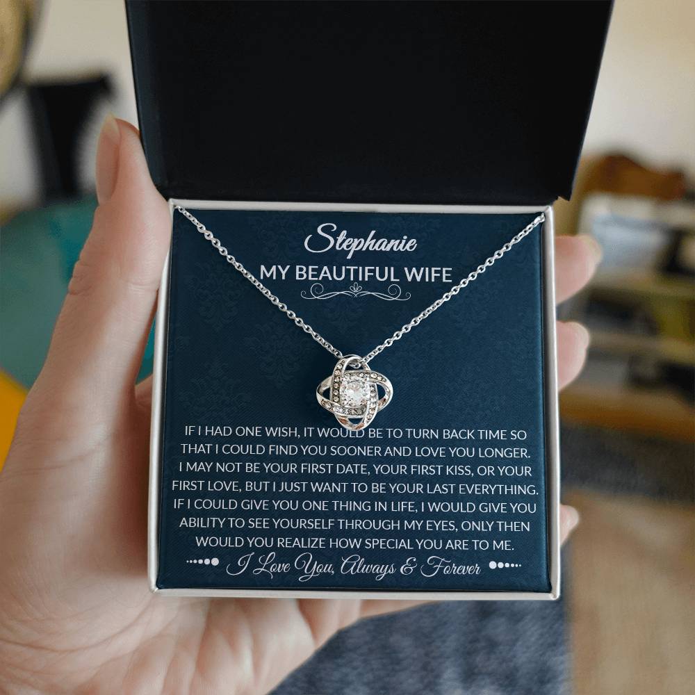 To My Beautiful Wife | How Special You Are | Love Knot Necklace