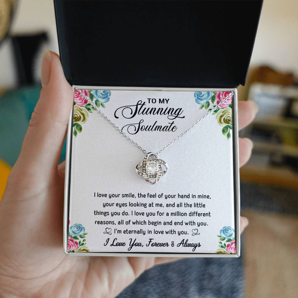To My Stunning Soulmate | Eternally In Love | Love Knot Necklace