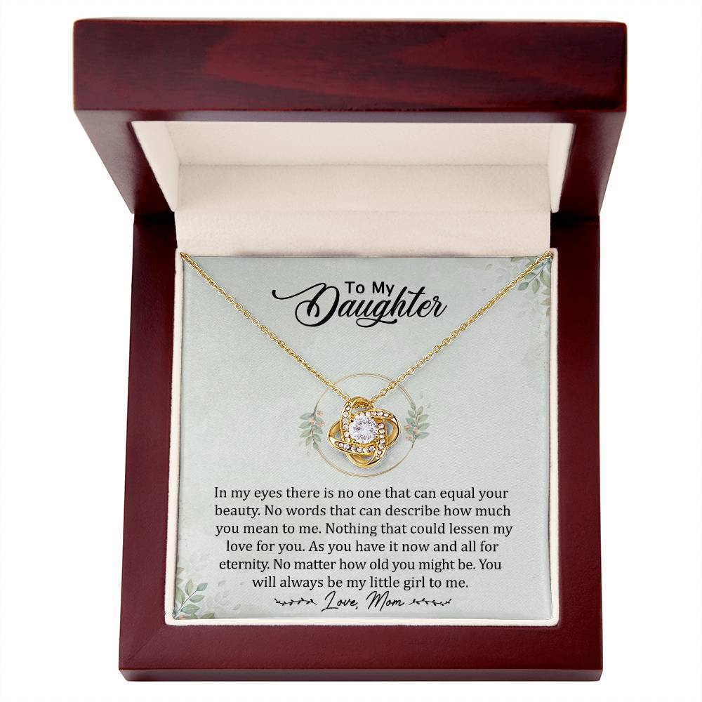 To My Daughter | Always My Little Girl | Love Knot Necklace