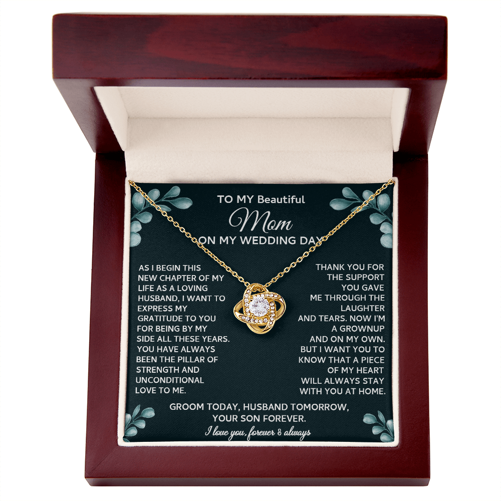 From Son To Mom On Wedding Day | Love Knot Necklace