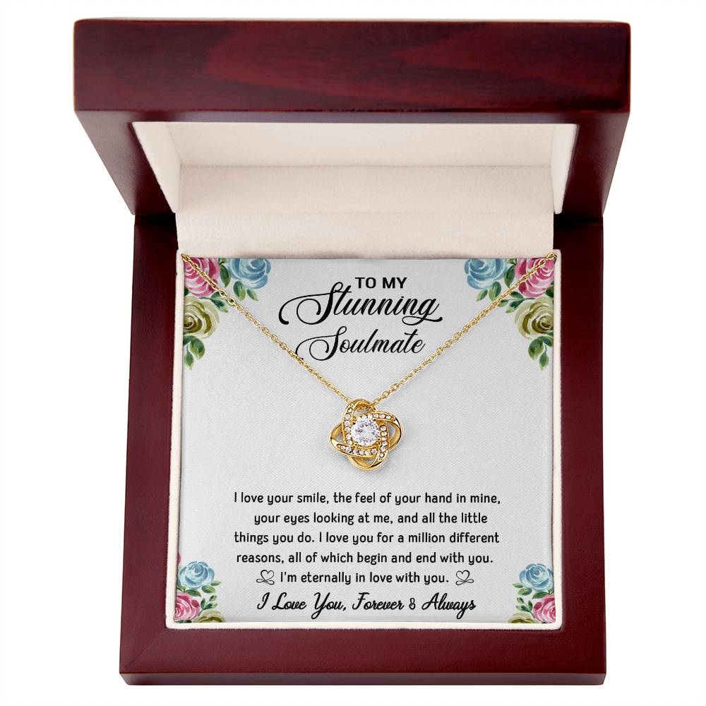 To My Stunning Soulmate | Eternally In Love | Love Knot Necklace