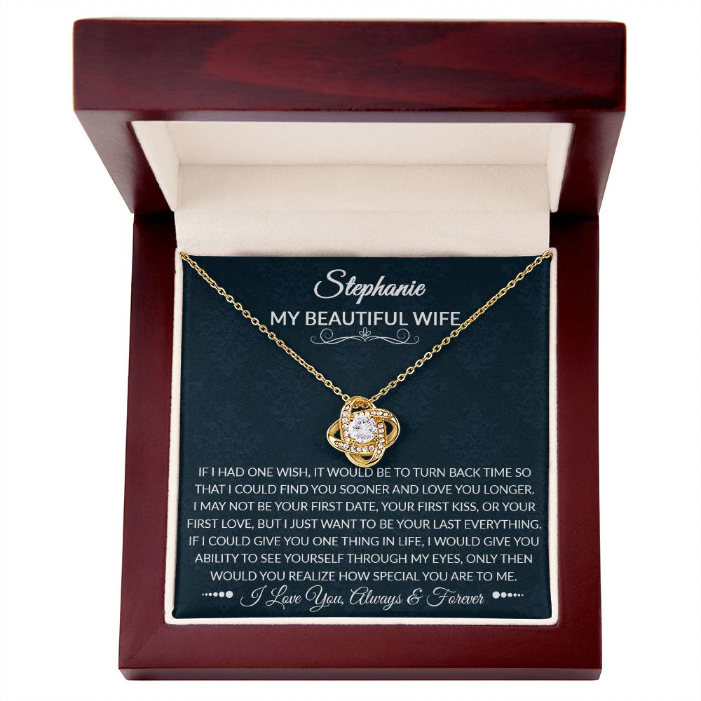 To My Beautiful Wife | How Special You Are | Love Knot Necklace