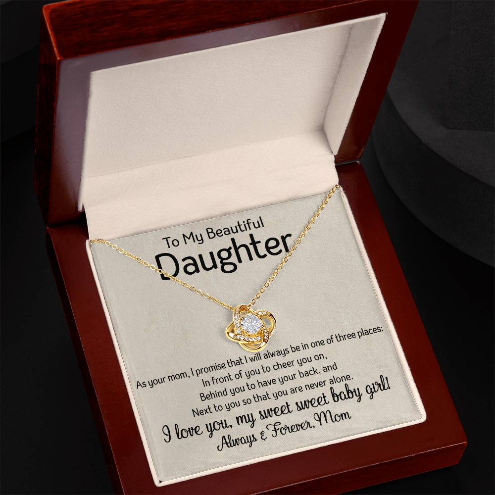To My Daughter | One Of Three Places | Love Knot Necklace