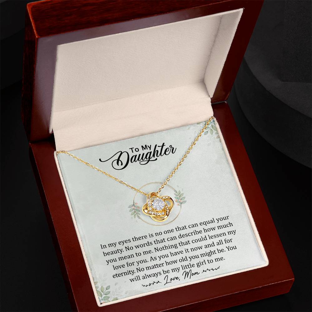 To My Daughter | Always My Little Girl | Love Knot Necklace