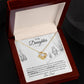 To My Daughter - Braver Stronger Smarter - Love Knot necklace
