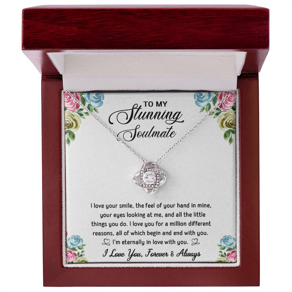 To My Stunning Soulmate | Eternally In Love | Love Knot Necklace