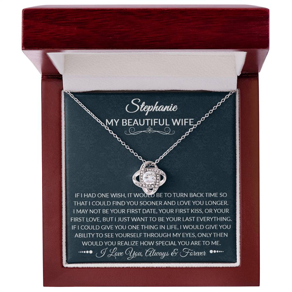 To My Beautiful Wife | How Special You Are | Love Knot Necklace