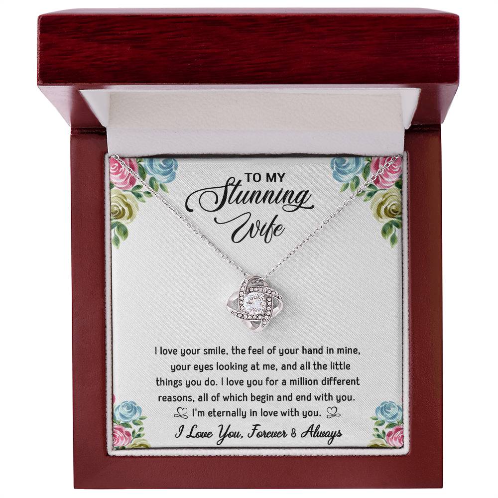 To My Stunning Wife | Eternally In Love | Love Knot Necklace