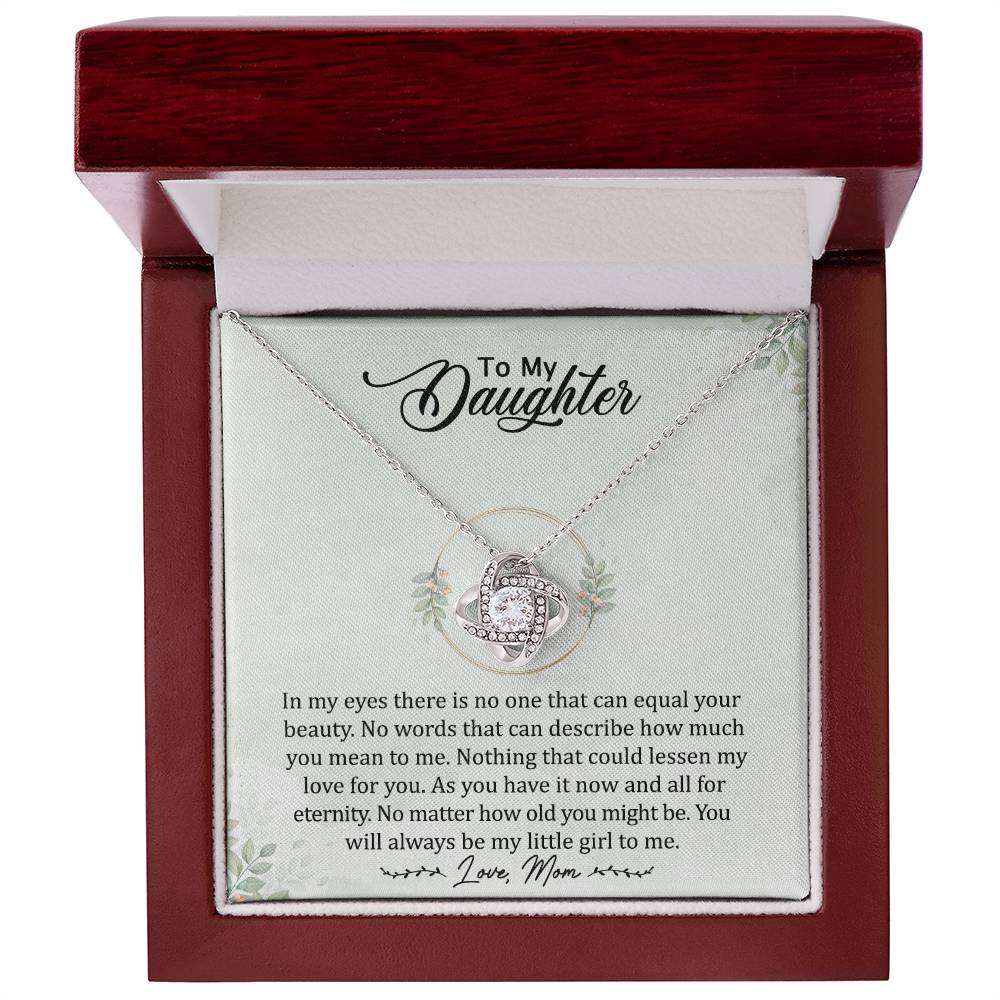 To My Daughter | Always My Little Girl | Love Knot Necklace