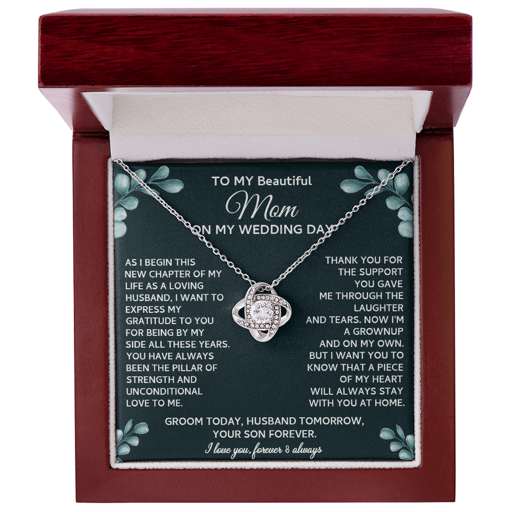 From Son To Mom On Wedding Day | Love Knot Necklace