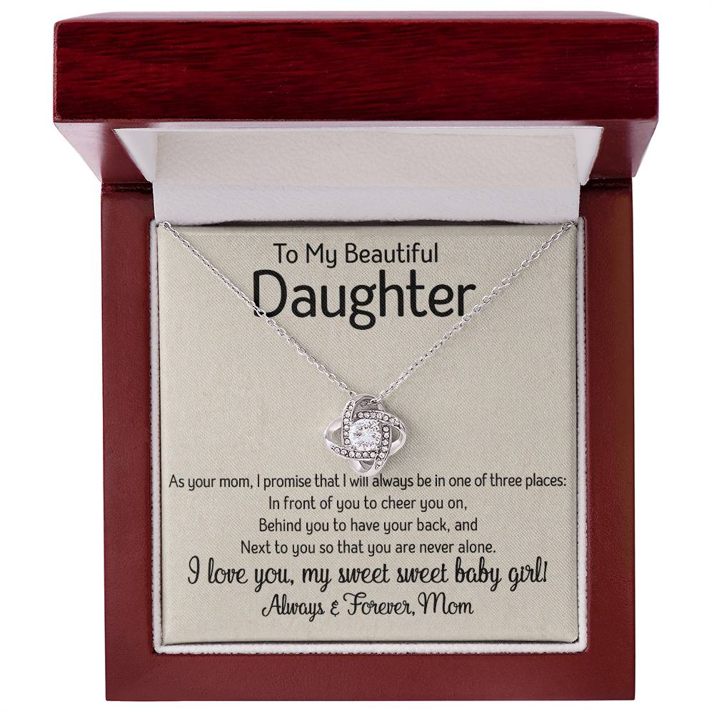 To My Daughter | One Of Three Places | Love Knot Necklace