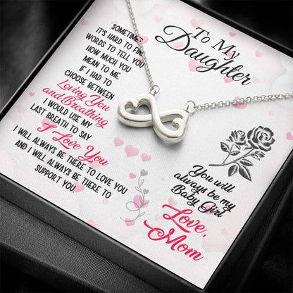To My Daughter | My Baby Girl | Infinity Necklace