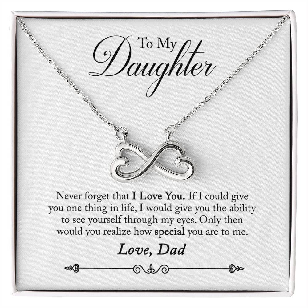 To My Daughter | How Special You Are | Infinity Necklace