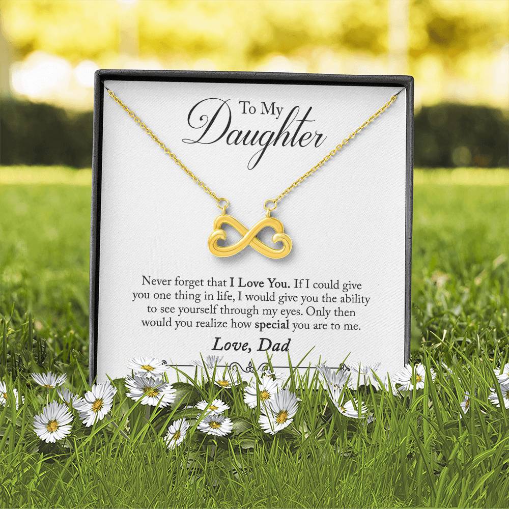 To My Daughter | How Special You Are | Infinity Necklace