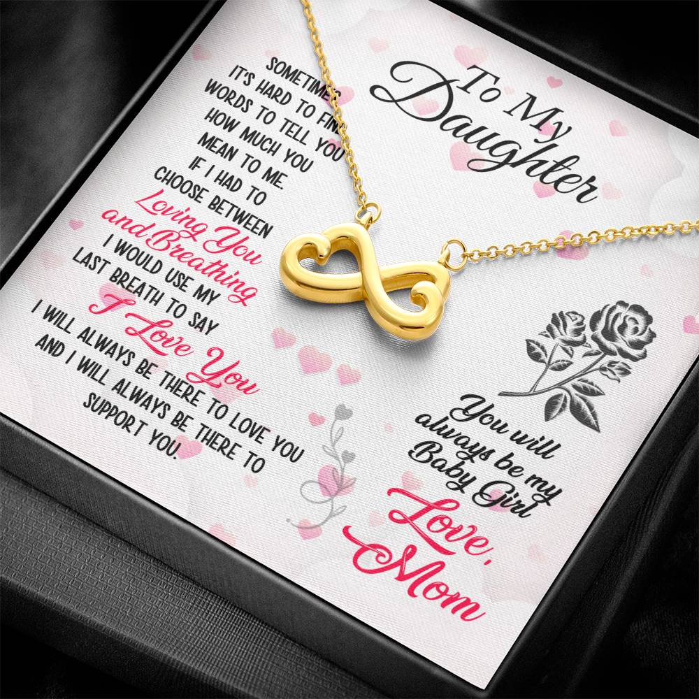 To My Daughter | My Baby Girl | Infinity Necklace