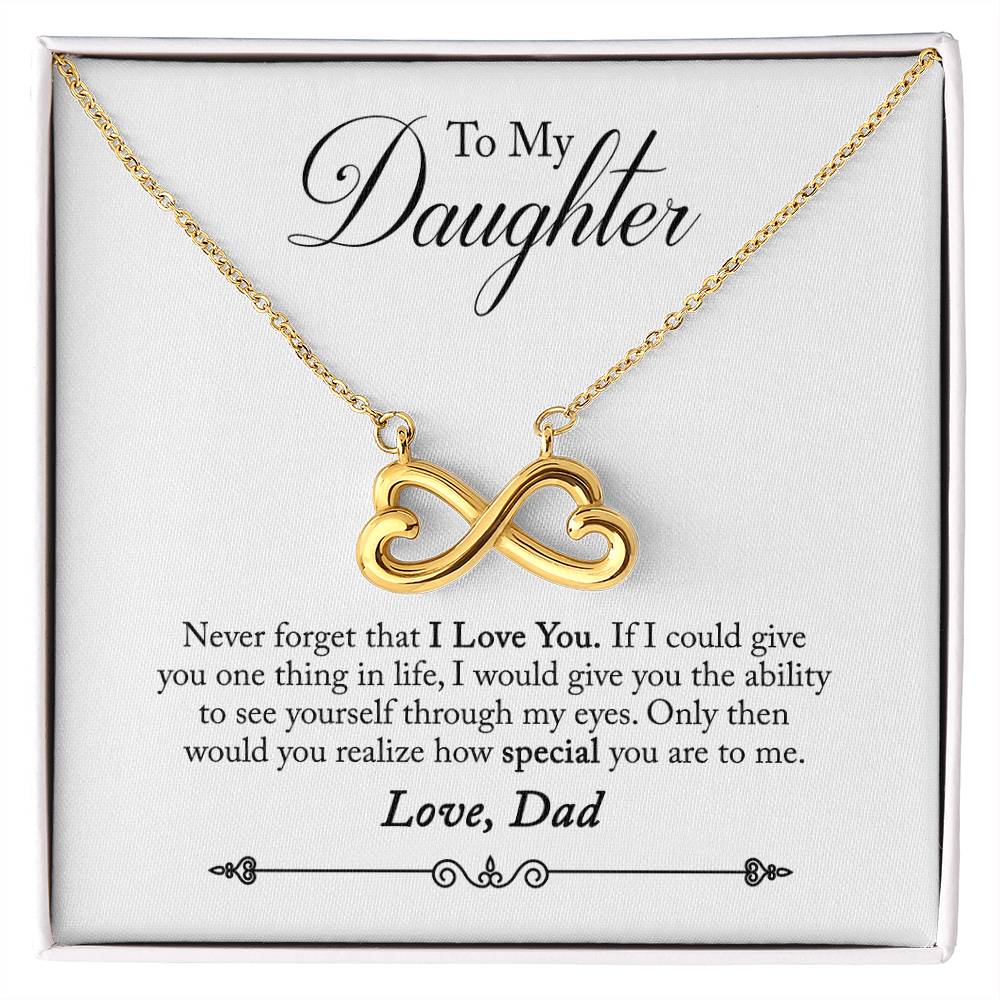To My Daughter | How Special You Are | Infinity Necklace