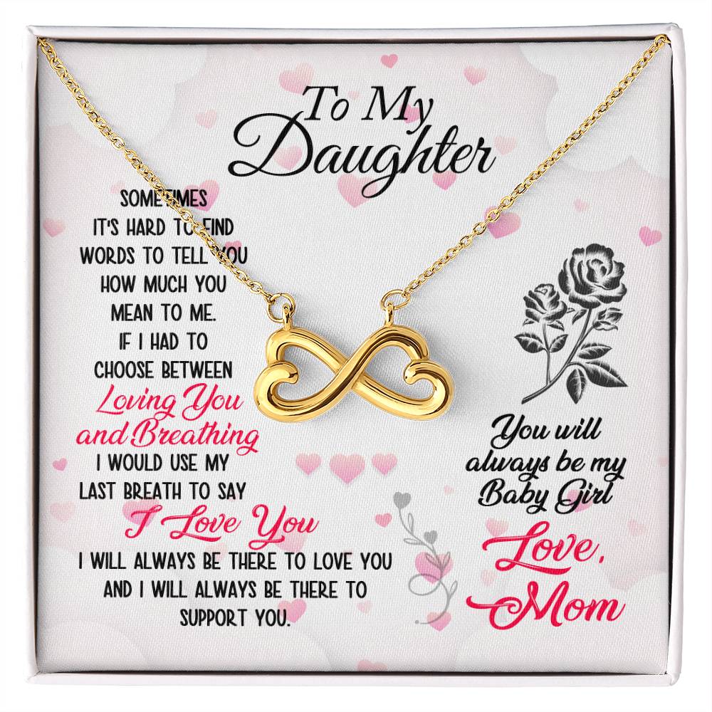To My Daughter | My Baby Girl | Infinity Necklace