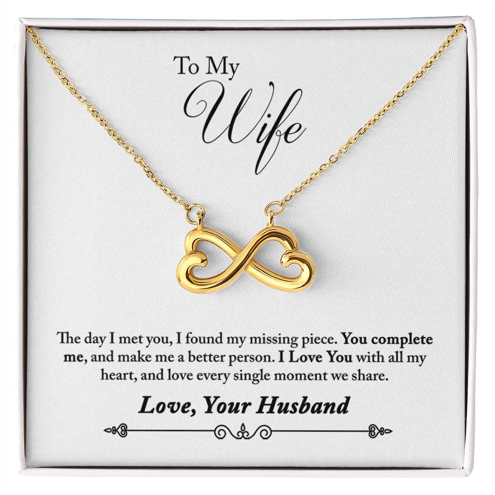 To My Wife | Missing Piece | Infinity Necklace
