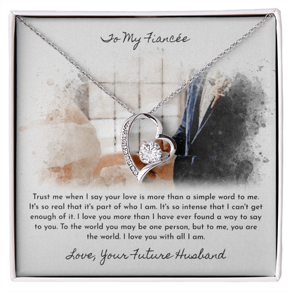 To My Fiancée | More Than A Simple Word | Eternal Love Necklace