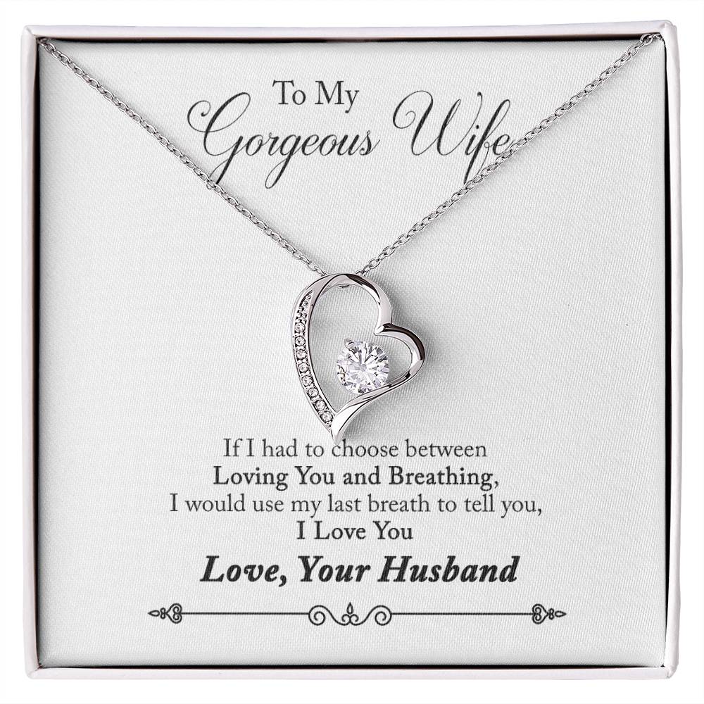 To My Gorgeous Wife | Last Breath | Eternal Love Necklace